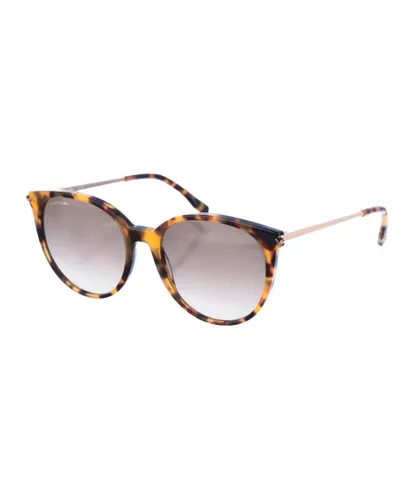 Lacoste Womens Acetate and metal sunglasses with oval shape L928S women - Brown - One