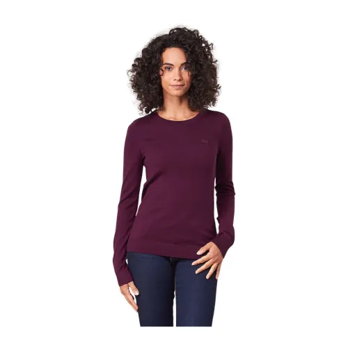 Lacoste , Women's Clothing Sweatshirts Purple Noos ,Purple female, Sizes:
