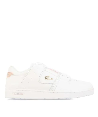 Lacoste Womenss Court Cage Trainers in White Leather