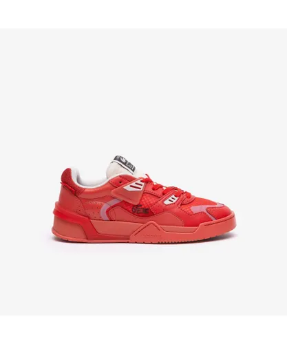Lacoste Womenss LT 125 Trainers in Red Leather