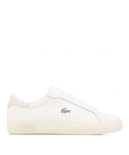 Lacoste Womenss Powercourt Trainers in White Leather