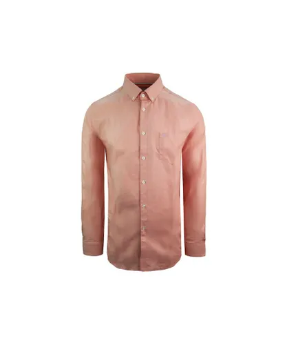 Lacoste Woven Regular Fit Mens Pink Shirt Cotton