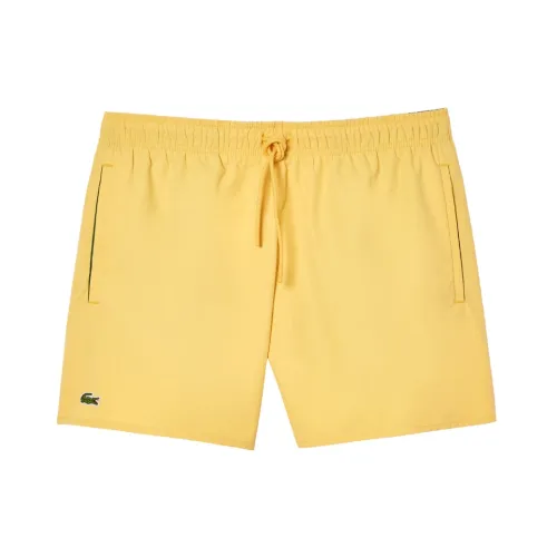 Lacoste , Yellow Cotton Swim Shorts ,Yellow male, Sizes: