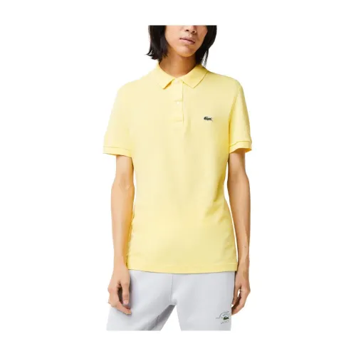 Lacoste , Yellow Slim Fit Polo Shirt ,Yellow male, Sizes: