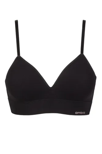 Ladies 1 Pack Ambra Bondi Bare Longline Bra Underwear Black UK 10-12