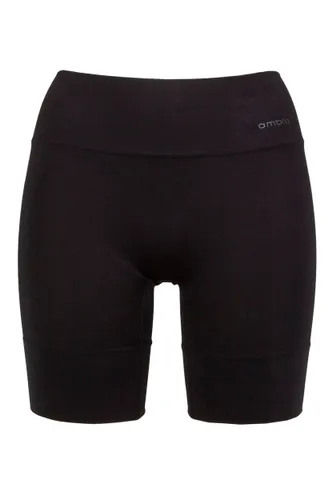 Ladies 1 Pack Ambra Curvesque Anti Chafing Short Underwear Black UK 12-14