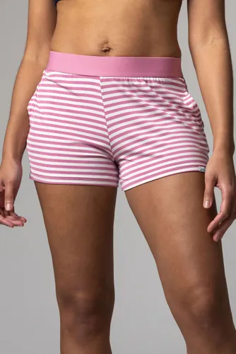 Ladies 1 Pack Lazy Panda Bamboo Loungewear Selection Shorts Pink Stripe Shorts 14 Ladies