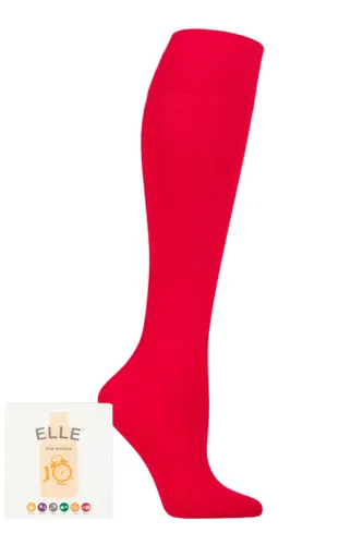 Ladies 1 Pair Elle Milk Socks with Massage Sole Red M