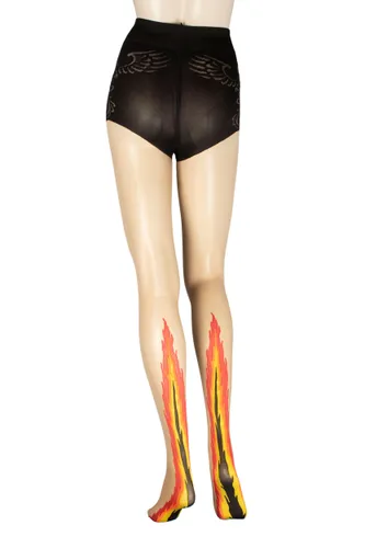 Ladies 1 Pair Trasparenze Ardor Sheer Flame Tights Cosmetic Extra Large