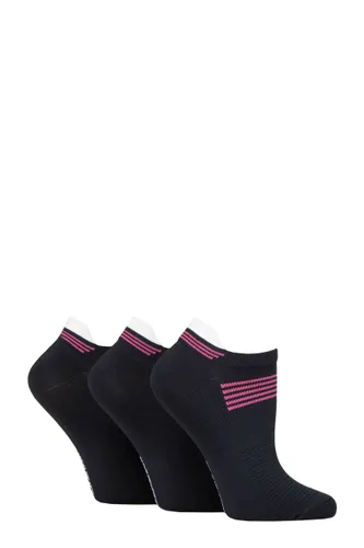 Ladies 3 Pair Glenmuir Technical Compression Sports Socks Black 4-8 Ladies