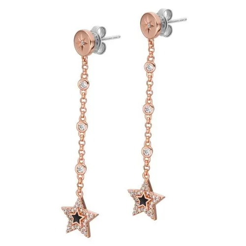 Ladies Rose Gold Tone Drop Earrings