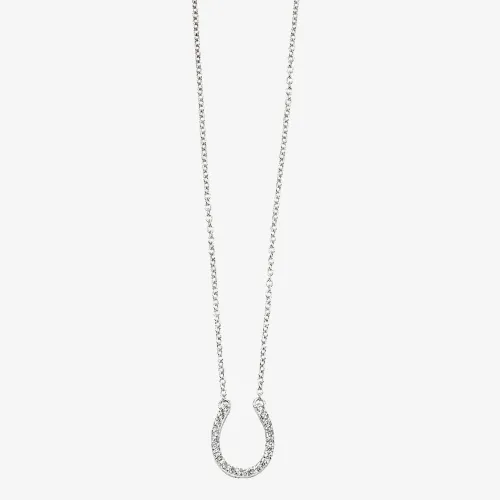Ladies Silver Horse Shoe Necklace N4318C