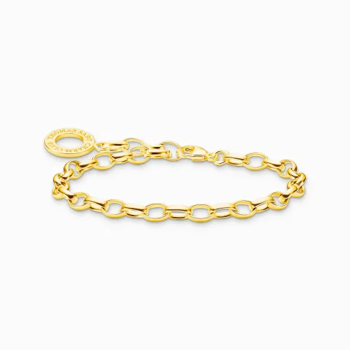 Ladies Yellow Gold Coloured Charm Bracelet