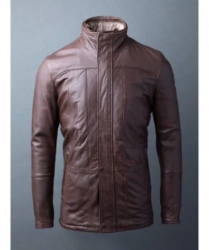 Lakeland Leather Mens Garsdale Coat in Brown