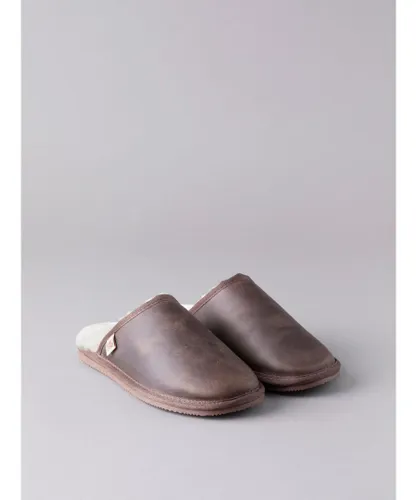 Lakeland Leather Mens Sliders in Brown Leather (archived)