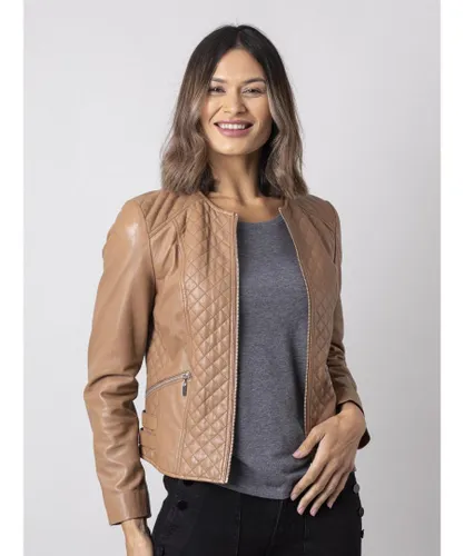 Lakeland Leather Womens Devoke Jacket in Camel