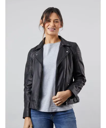 Lakeland Leather Womens Millie Biker Jacket in Black