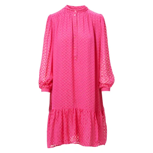 Lala Berlin , Dragonfruit Pink Polka-Dot Dress ,Pink female, Sizes:
