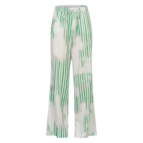 Lala Berlin , Translucent Stripe Wide Trousers ,Green female, Sizes: