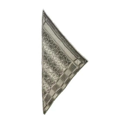 Lala Berlin , Triangle Scarf with Black and White Pattern ,Black female, Sizes: ONE