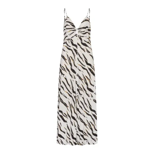 Lala Berlin , Zebra Wave Maxi Dress ,White female, Sizes: