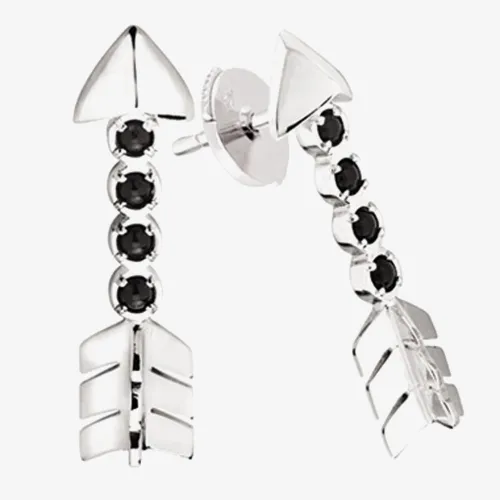 Lalique Sterling Silver Arrow Stud Earrings 10320700