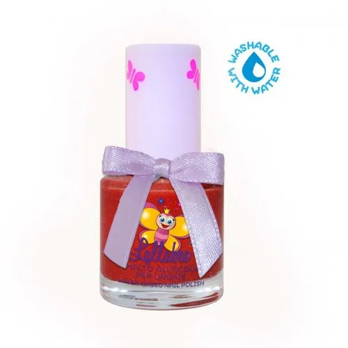 Lallabee Water-Based Nail Polish for Children Pearly Red