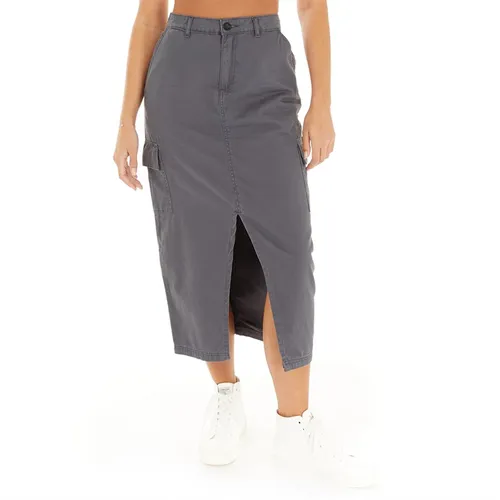 L'amore Couture Womens Jeni Cargo Skirt Charcoal