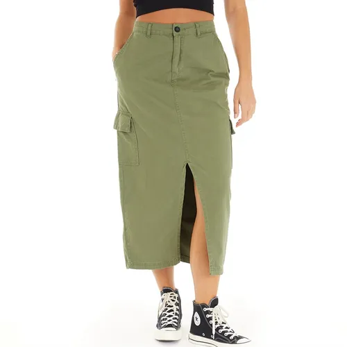 L'amore Couture Womens Jeni Cargo Skirt Sage
