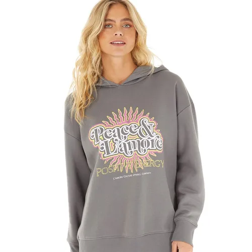 L'amore Couture Womens Sunny Hoodie Charcoal