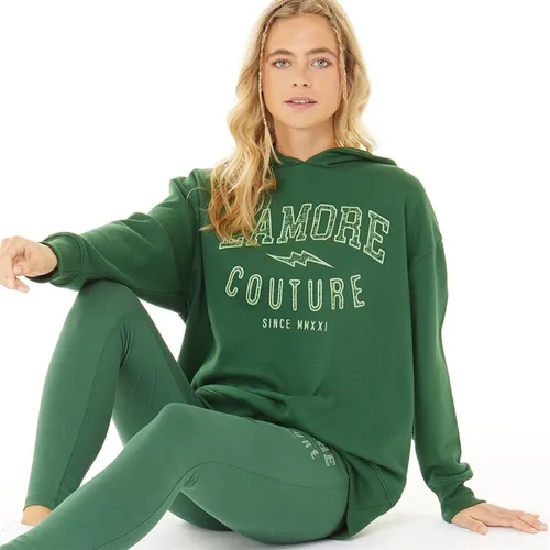 L'amore Couture Womens Voltage Hoodie Green