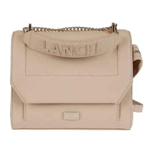 Lancel , Medium Flap Bag in Dune/Gold ,Beige female, Sizes: ONE SIZE