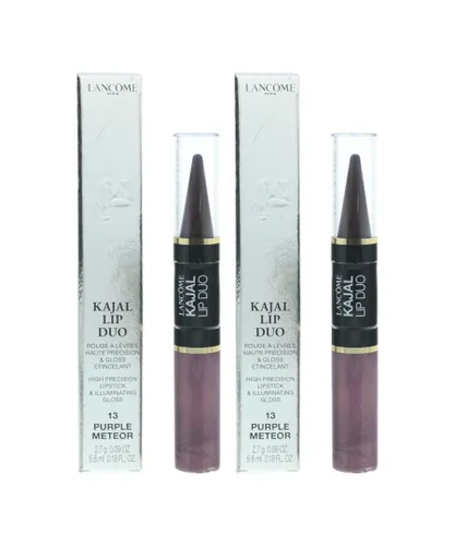 Lancome Womens Kajal Lip Duo Lipstick & Gloss 13 Purple Meteor 2.7g X 2 - One Size