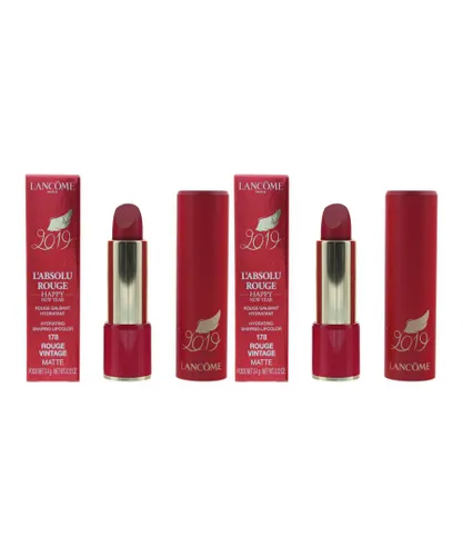 Lancome Womens L'Absolu Rouge Lunar New Year Matte Lipstick 3.4g 178 Vintage x 2 - NA - One Size