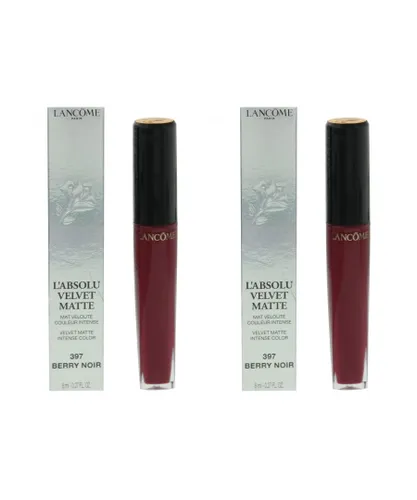 Lancome Womens L'absolu Velvet Matte 397 Berry Noir Lip Gloss 8ml x 2 - NA - One Size