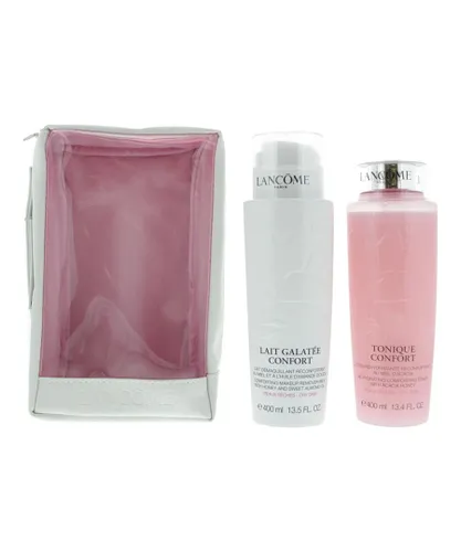 Lancome Womens Lancôme Galantée Confort Cleanser Gift Set - Make-Up Remover Milk 400ml, Toner and Bag - NA - One Size