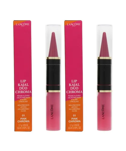 Lancome Womens Lip Kajal Duo Chroma 01 Pink Lip Stick + Gloss 2.7g - One Size