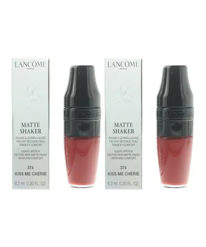 Lancome Womens Matte Shaker Liquid Lipstick 6.2ml - 374 Kiss Me Cherie x 2 - NA - One Size