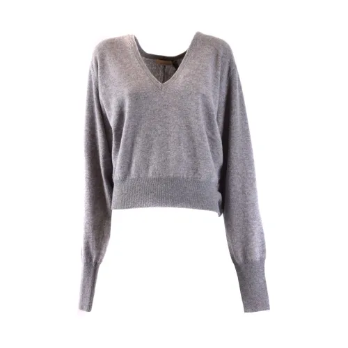 Laneus , Grey Sweater for Women Aw23 ,Gray female, Sizes: