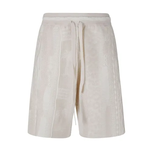 Laneus , Jacquard Mens Shorts ,Beige male, Sizes: