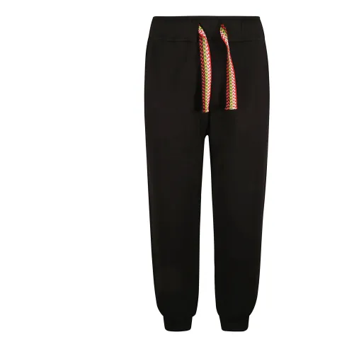 Lanvin , Black Cotton Drawstring Track Pants ,Black male, Sizes: