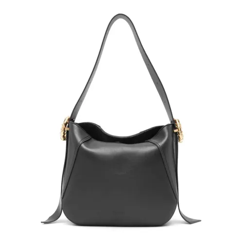 Lanvin , Black Leather Melodie Hobo Bag ,Black female, Sizes: ONE SIZE