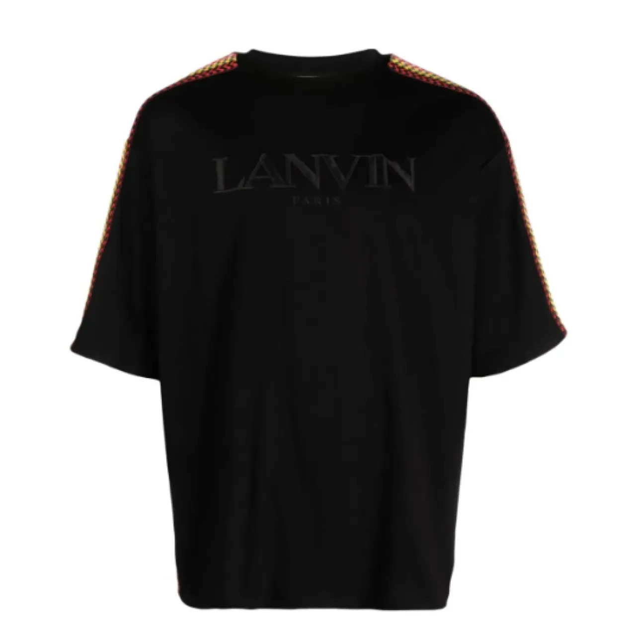 Lanvin , Black Oversized T-shirts and Polos ,Black male, Sizes: