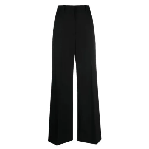 Lanvin , Black Wide-Leg Tailored Trousers ,Black female, Sizes:
