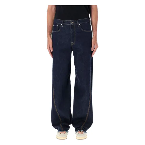 Lanvin , Blue Twisted Denim Jeans - Men`s Fashion Aw23 ,Blue male, Sizes: