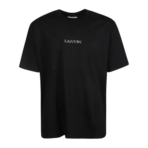 Lanvin , Curblace T-Shirt ,Black male, Sizes: