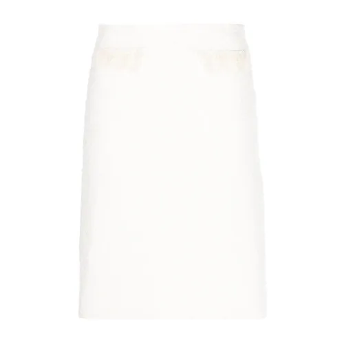 Lanvin , Elevated Ecru Skirt ,White female, Sizes: