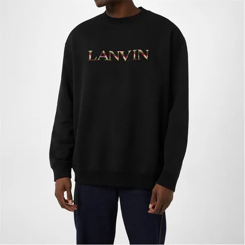 LANVIN Embroidered Lanvin Curb Sweatshirt - Black