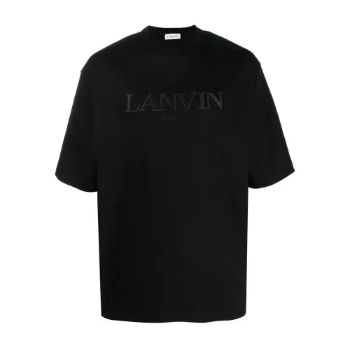 Lanvin , Lanvin T-shirts and Polos Black ,Black male, Sizes: