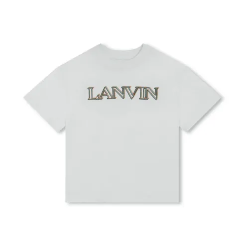 Lanvin , Lanvin T-shirts and Polos Clear Blue ,Blue male, Sizes: